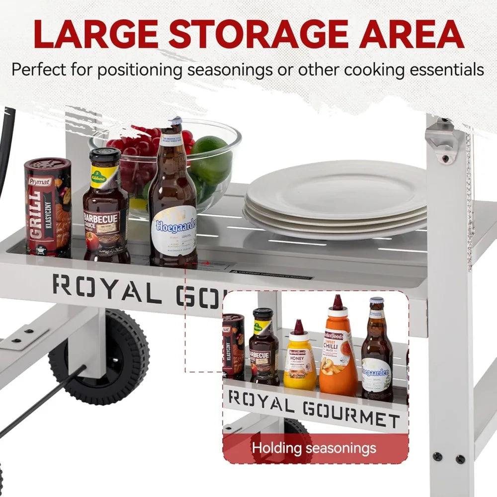 3-Burner Propane Gas Griddle with Foldable Side Tables, 28-Inch Flat Top Grill with 492 Sq. In.