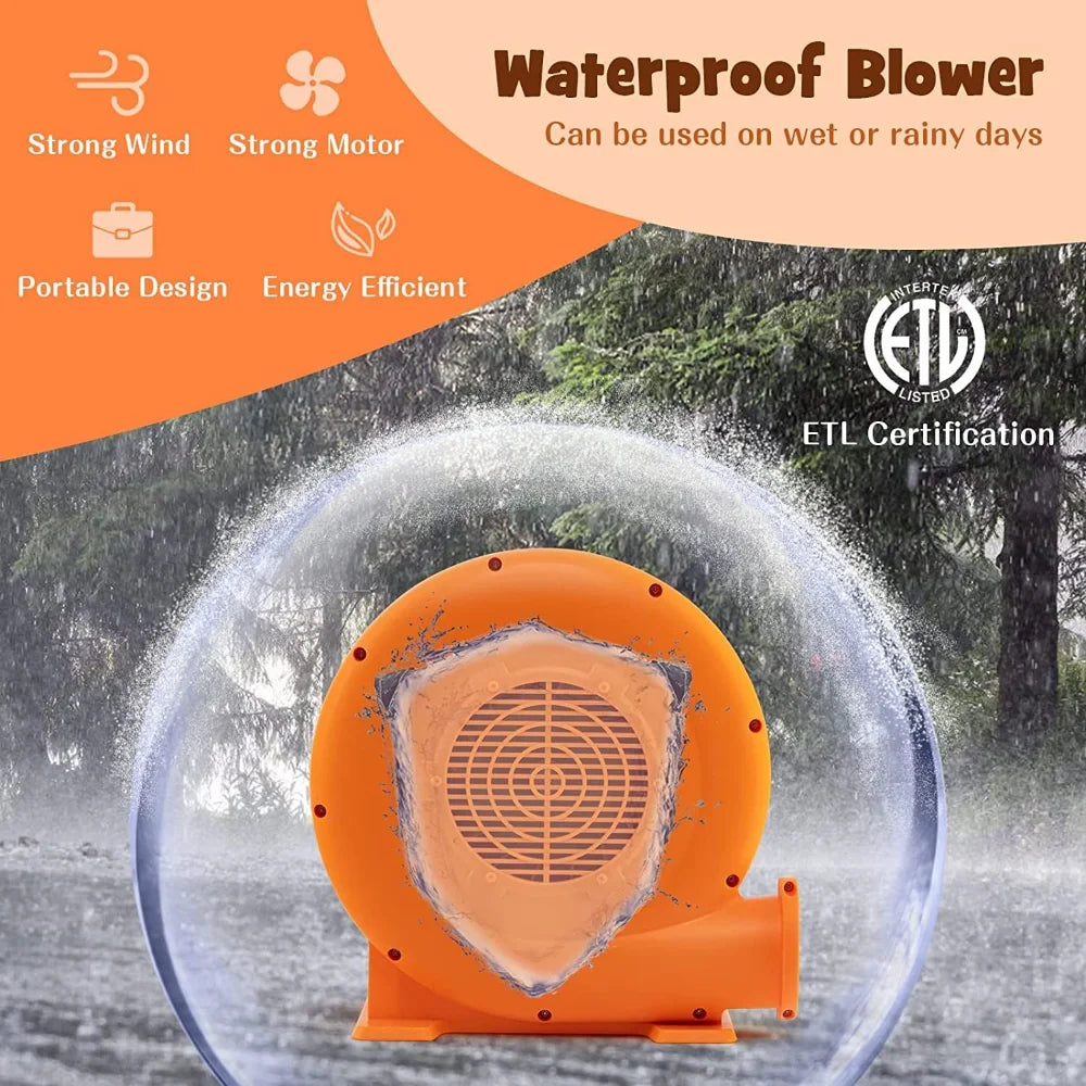 Inflatable Water Slide, Water Bounce House with Slide Wet Dry Combo for Kids Outdoor Fun