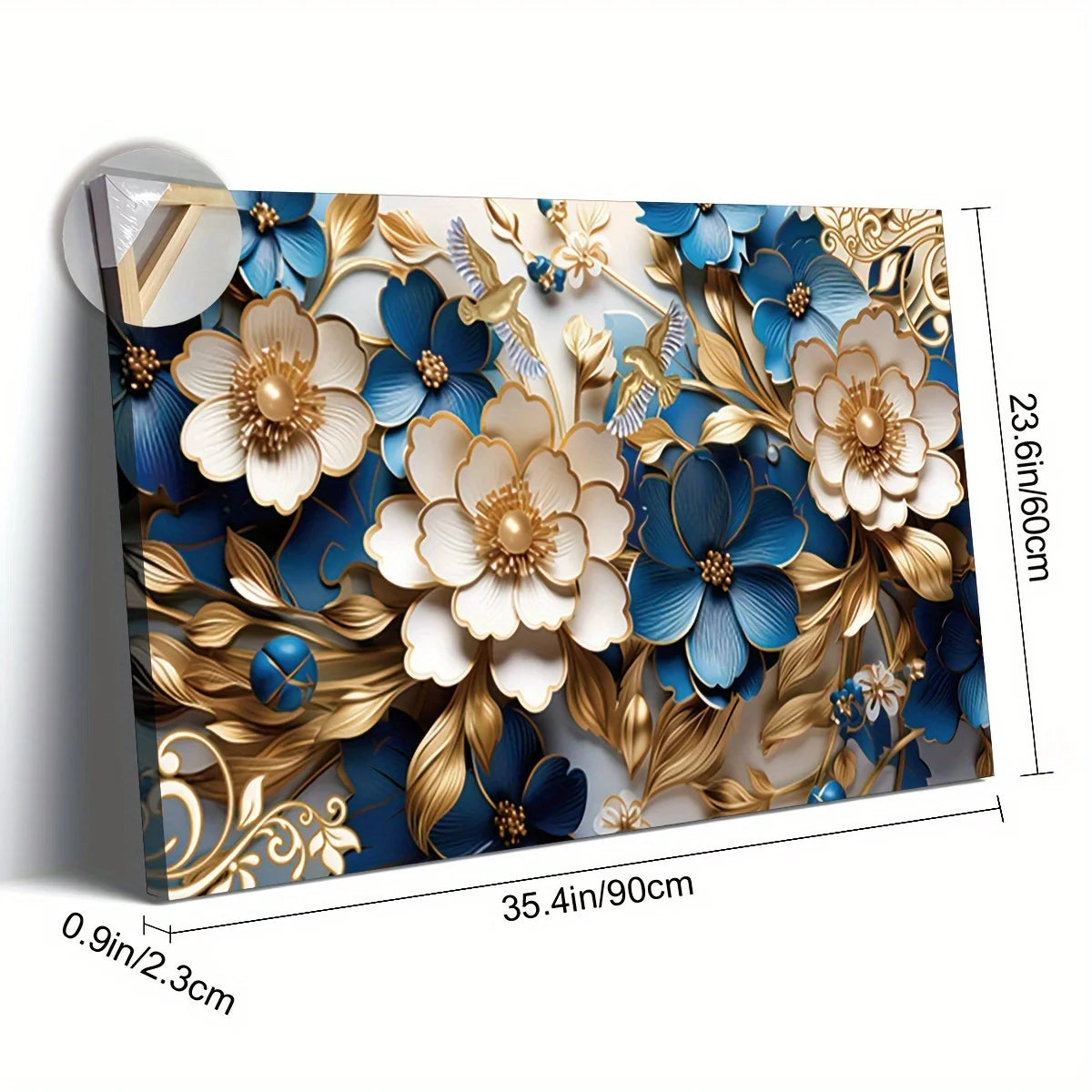 Canvas Wall Art Filled with Floral Symphony Suitable for Living Room