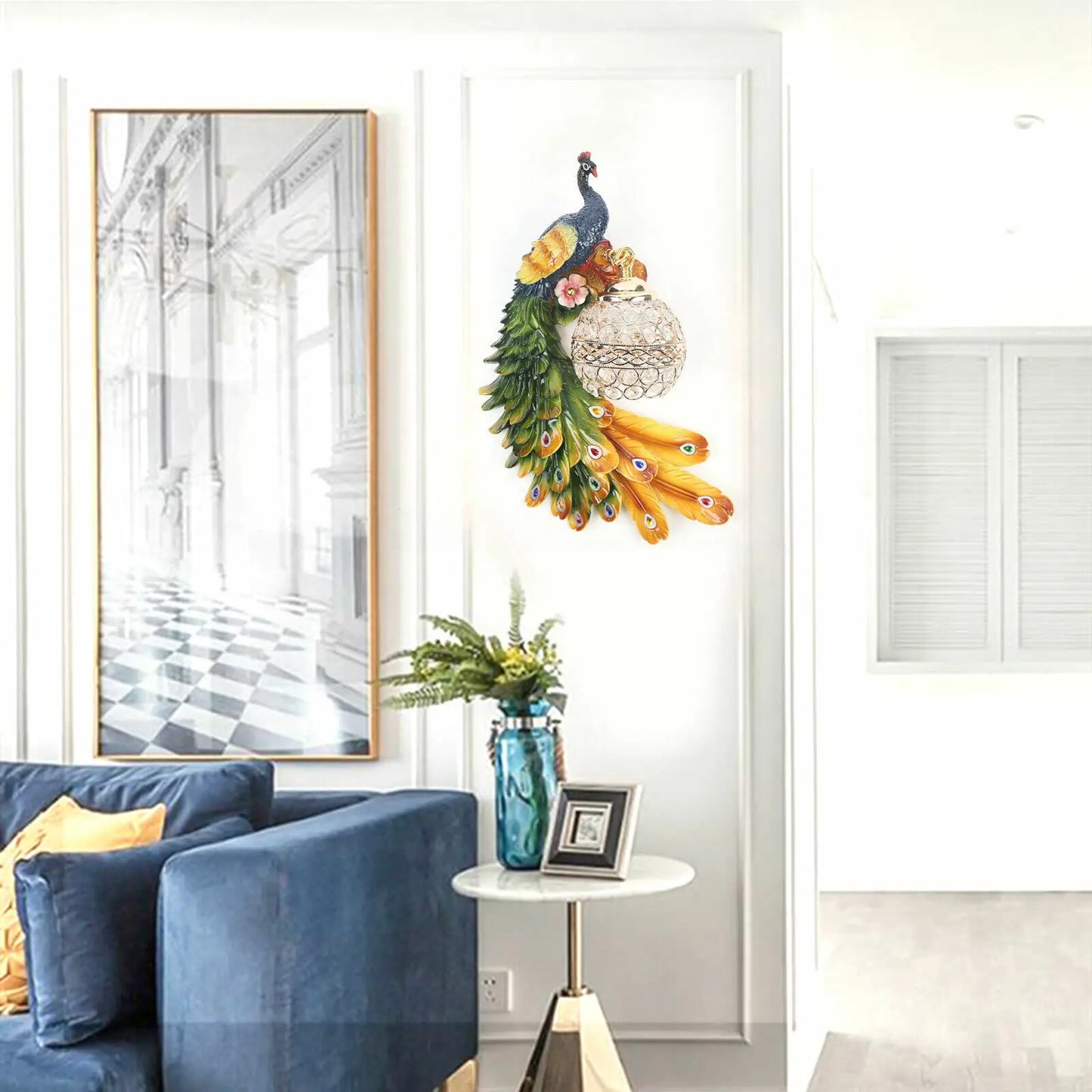 Peacock Wall Lamp Beautiful Decoration European Style Creative Wall Sconce USA