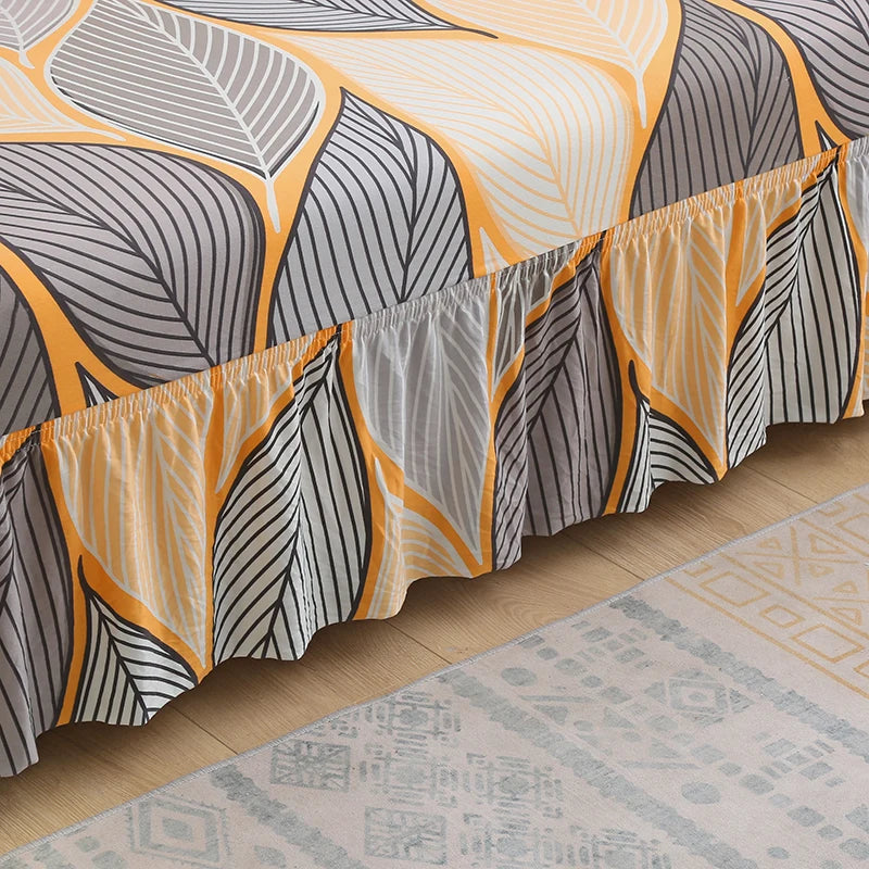 1/2/3/4 Seater Printed Sofa Skirt Cover Elastic Armchair Couch Covers