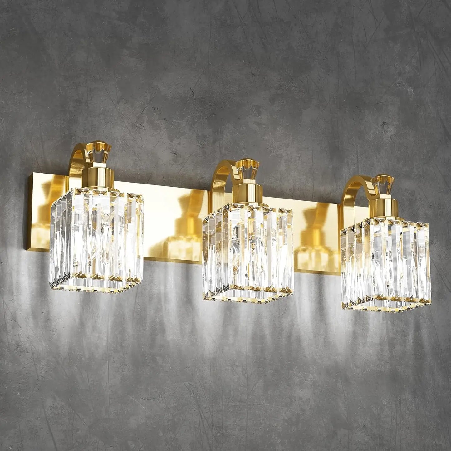 Gold Modern Crystal Vanity Light Fixtures Wall Sconces Wall Mounted Lamps