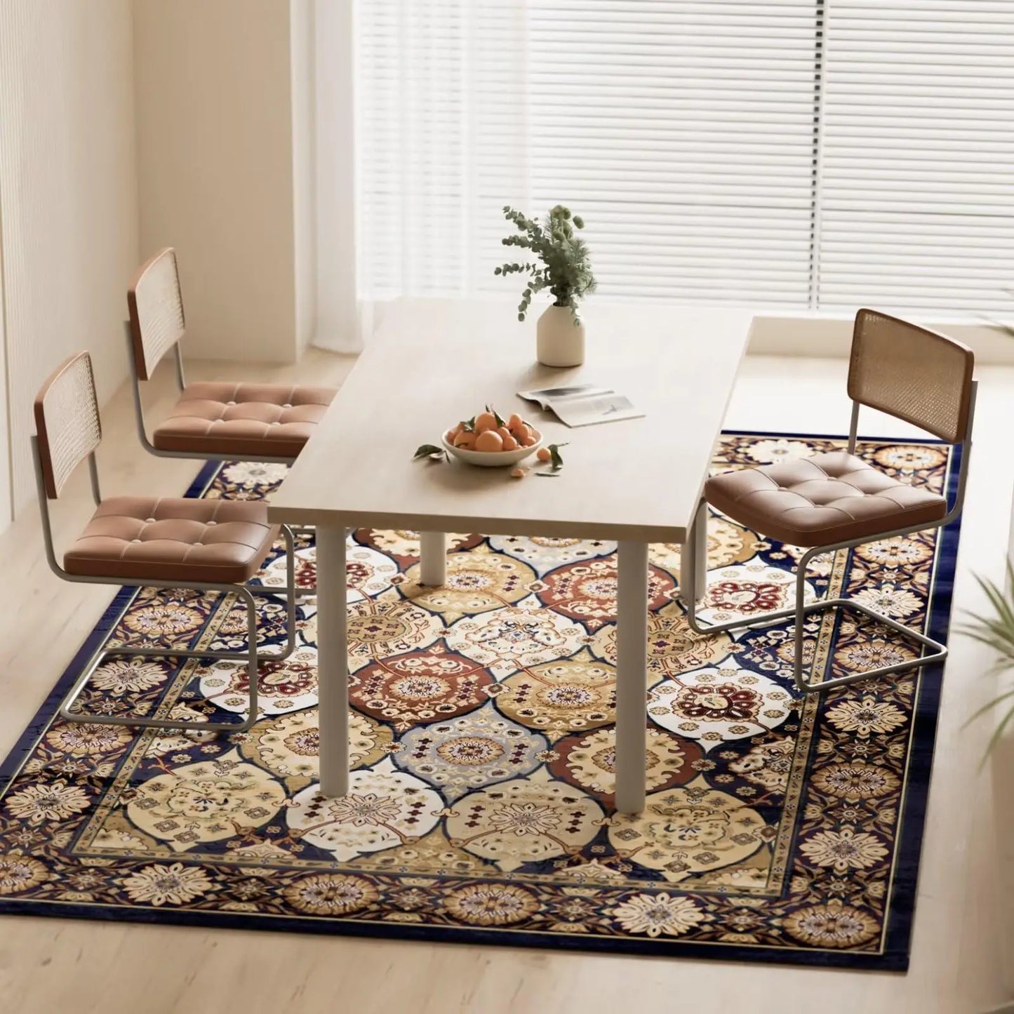 Washable Rug,Abstract Modern Area Rugs with Non-Slip Backing
