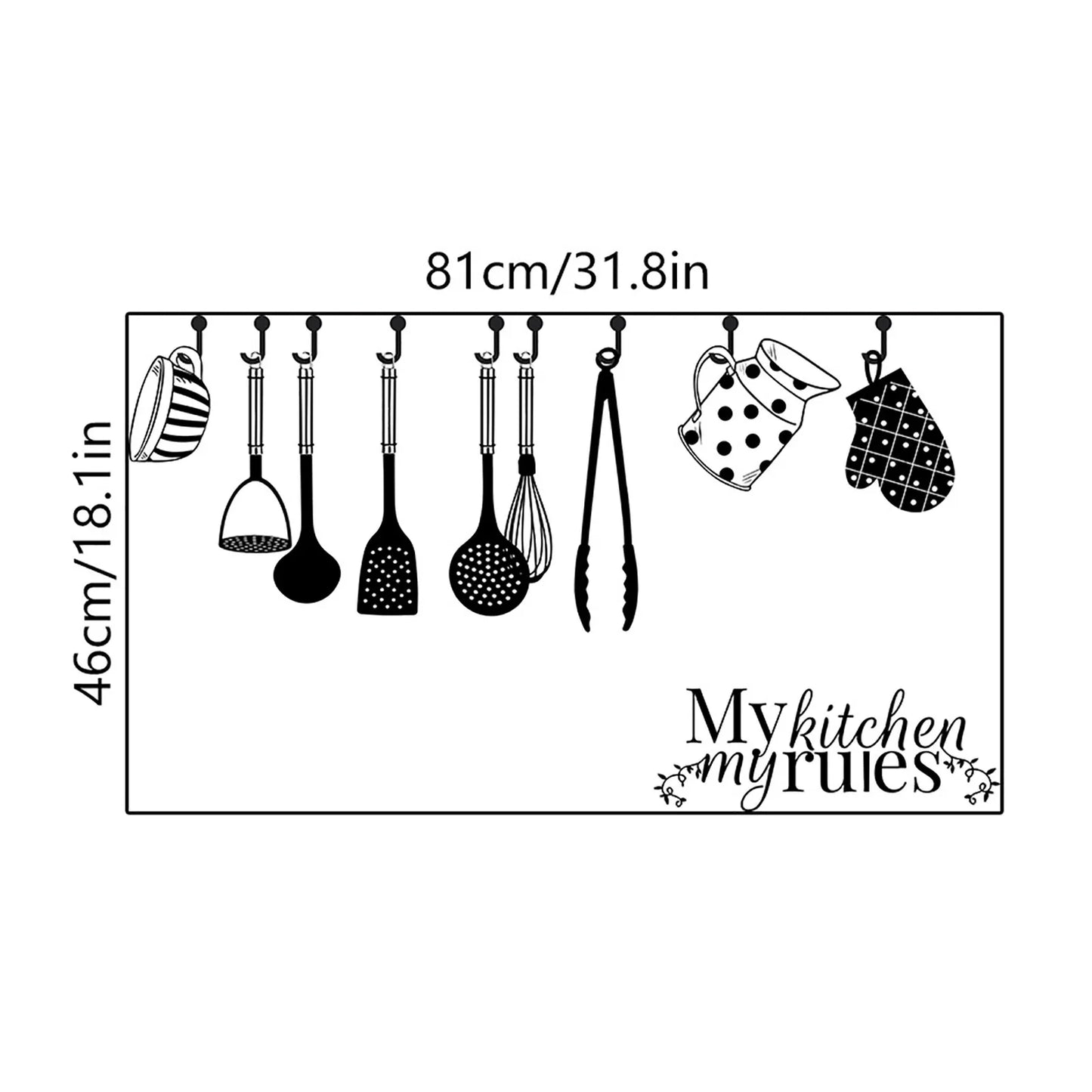 Pvc Removable Wall Sticker Mural Kitchen Restaurant Kitchenware Fridge Wall Stickers Waterproof Vinyl Home Decorations Stickers