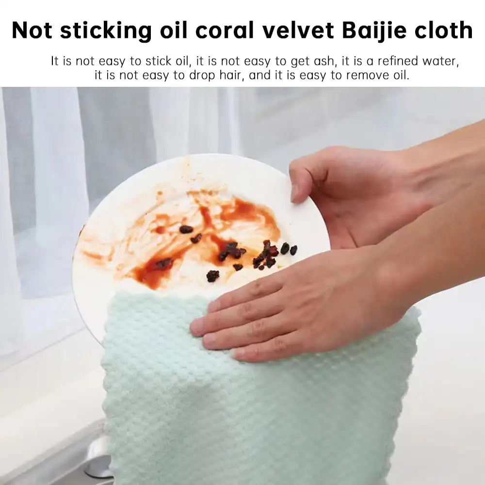 10 Pack Premium Dish Towels for Kitchen, Bulk Coral Velvet Kitchen Towels and Dishcloths Set,