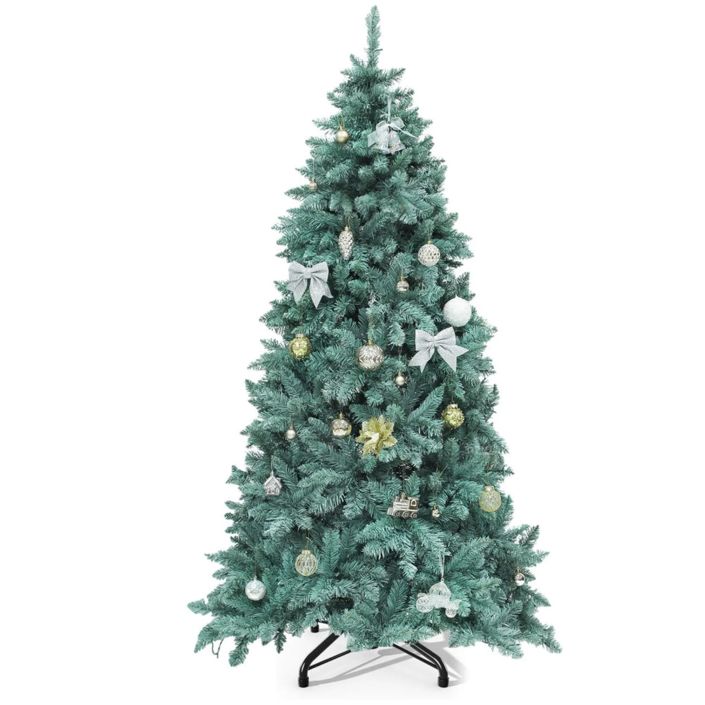 US 6FT Pre-Lit Blue Spruce Artificial Christmas Tree with 880 Branch Tips