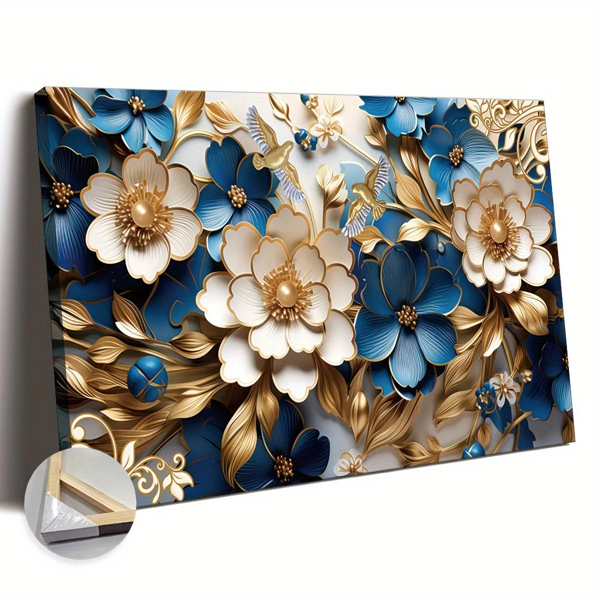 Canvas Wall Art Filled with Floral Symphony Suitable for Living Room