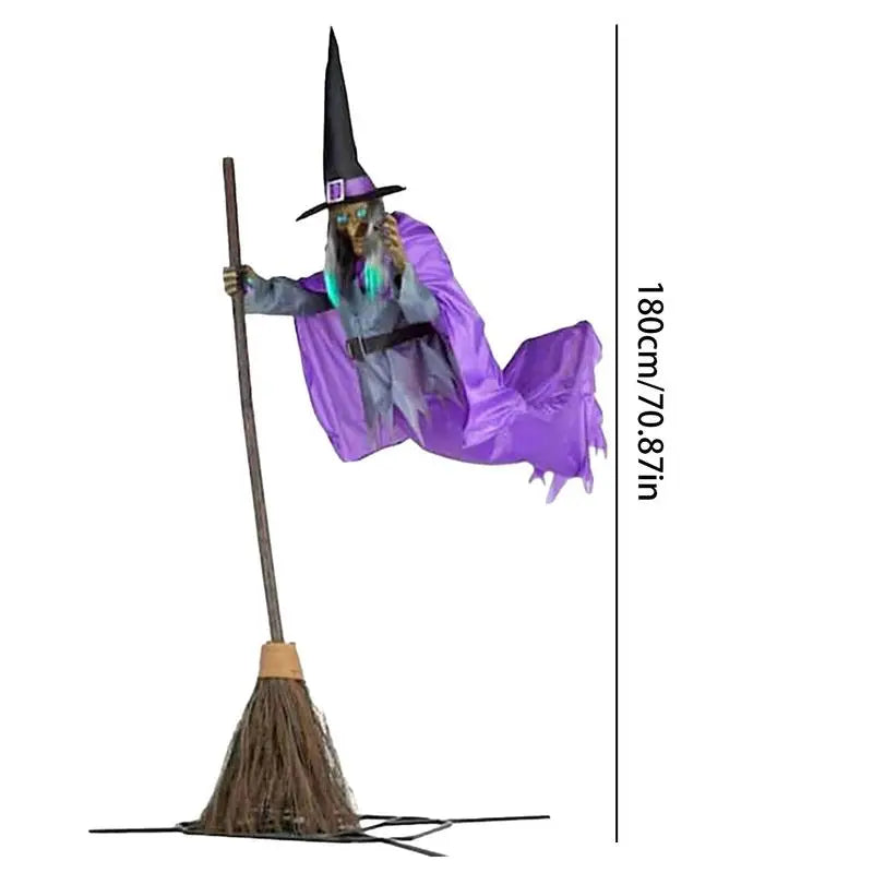 6 Foot Flying Witch Decoration Halloween Props