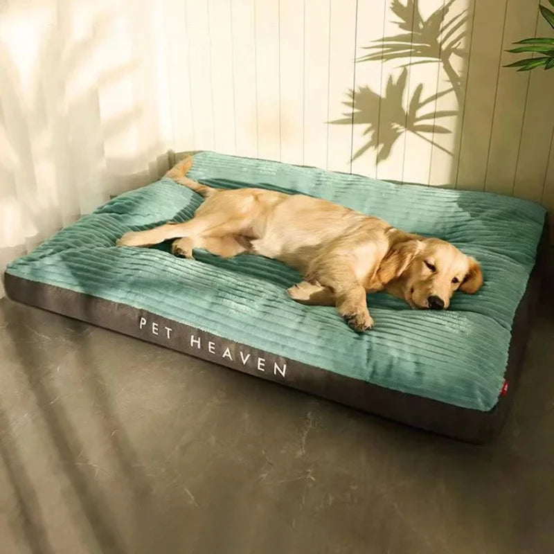 Large Dog Bed Soft Thicken Corduroy Pet Sleeping Mat Non-slip Pet Kennel Winter Warm