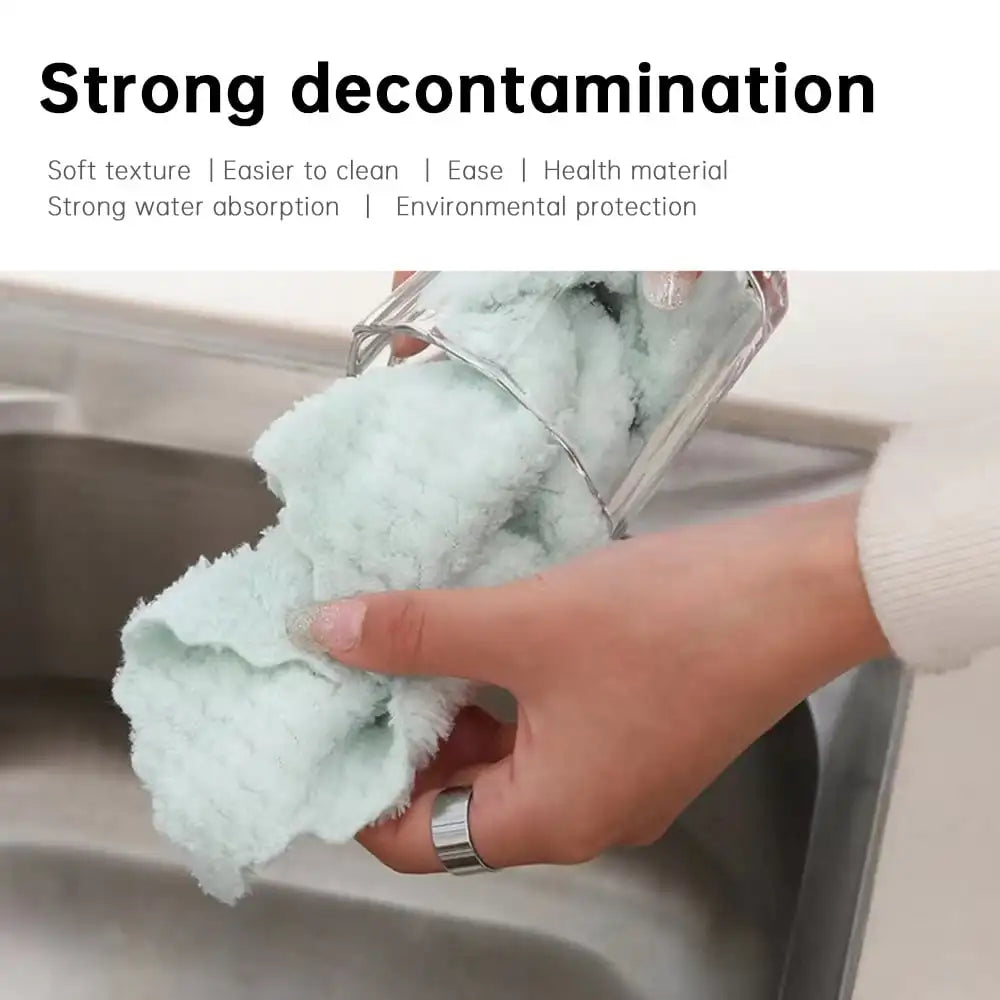 10 Pack Premium Dish Towels for Kitchen, Bulk Coral Velvet Kitchen Towels and Dishcloths Set,
