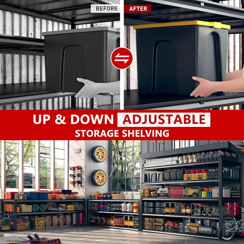 60" W Garage Shelving 3000LBS Heavy Duty Storage Shelves