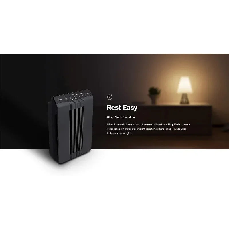 Winix 5500-2 Air Purifier with True HEPA, PlasmaWave and Odor Reducing Washable AOC Carbon Filter Medium