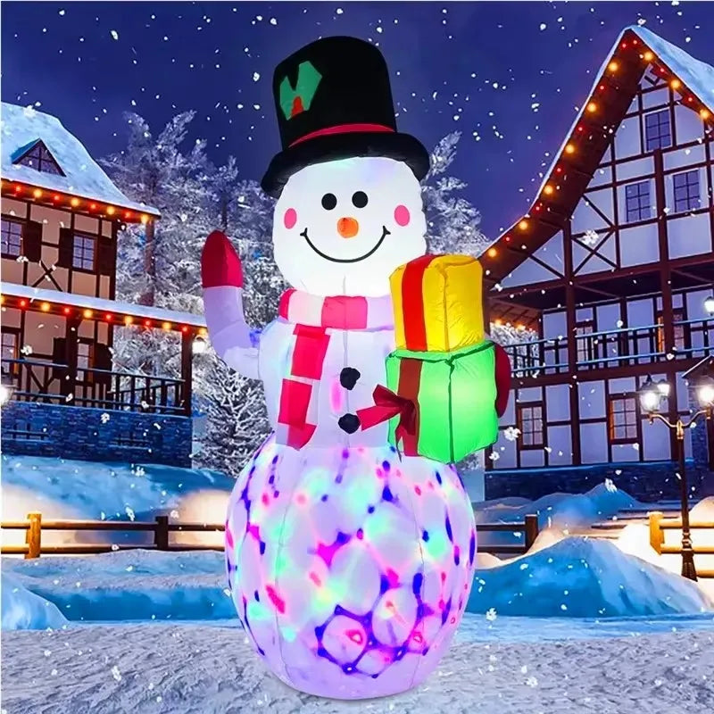 1.5M Christmas Decoration Outdoor Inflatable Toys Snowman With LED Lights