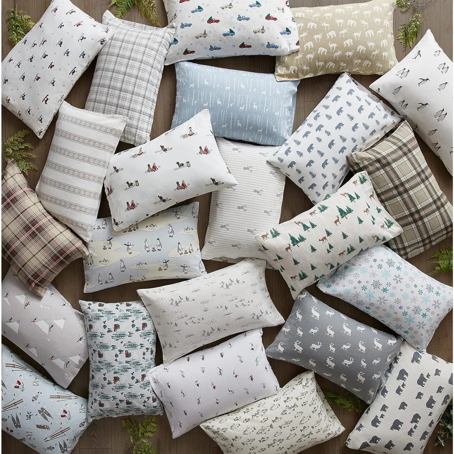 US Queen Sheets, Cotton Flannel Bedding Set, Brushed for Extra Softness