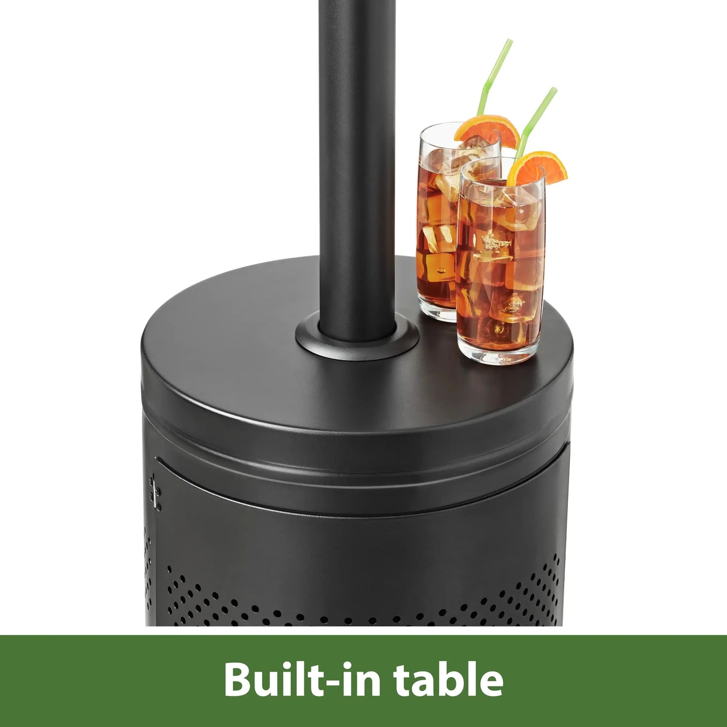48,000 BTU Propane Gas Outdoor Freestanding Metal Patio HeaterBlack,