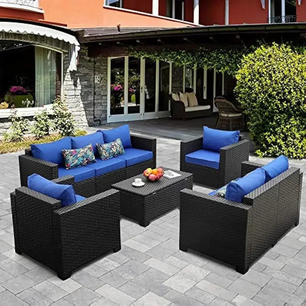 Outdoor Furniture 5 Pcs Set with 45" Fire Pit Table