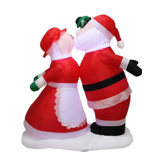 Christmas Inflatable Outdoor Santa Claus Couple with Lights Inflatable