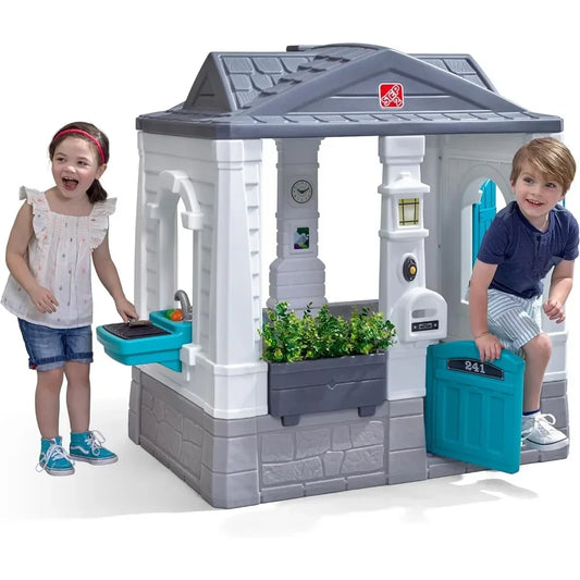 Playhouse, Neat & Tidy Cottage Kids Playhouse, Indoor And Outdoor Playset, Interactive Sounds