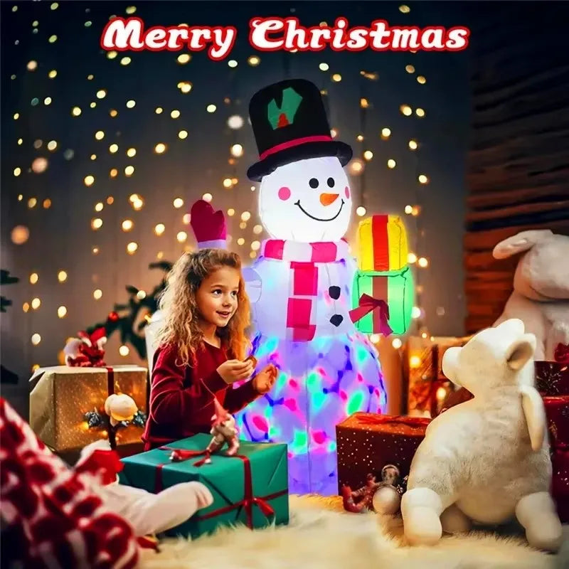1.5M Christmas Decoration Outdoor Inflatable Toys Snowman With LED Lights