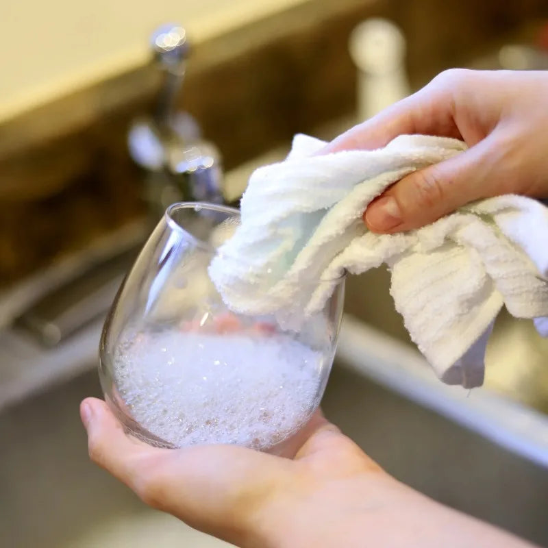18-Piece Kitchen Bar Mop Dishcloth Set White Easy Care