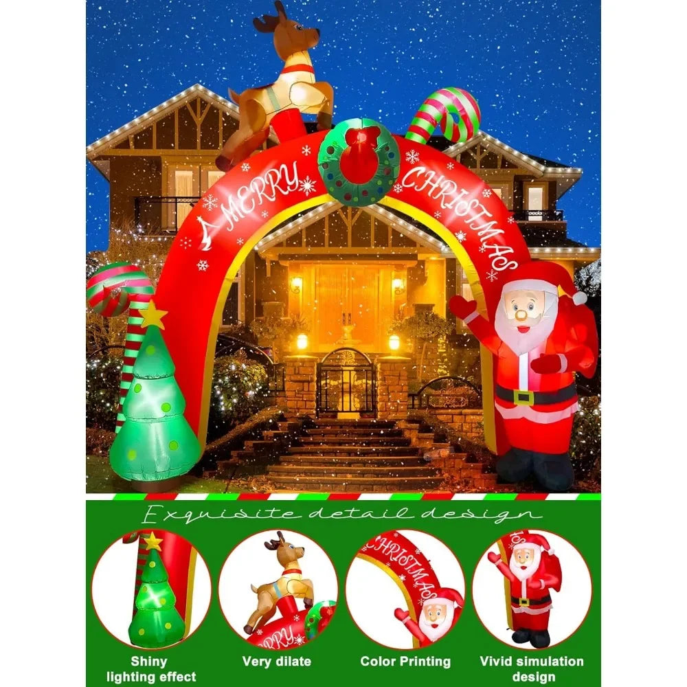 10FT Christmas Inflatable Decoration with Build-in LEDs