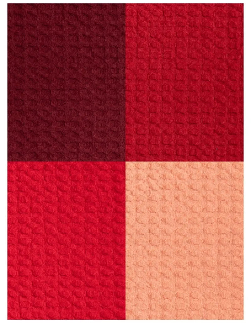 4 Pieces Waffle Dishcloths Red Convenient Size