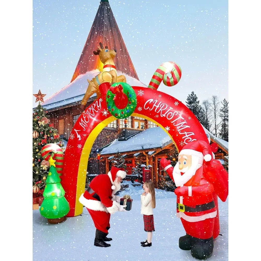 10FT Christmas Inflatable Decoration with Build-in LEDs