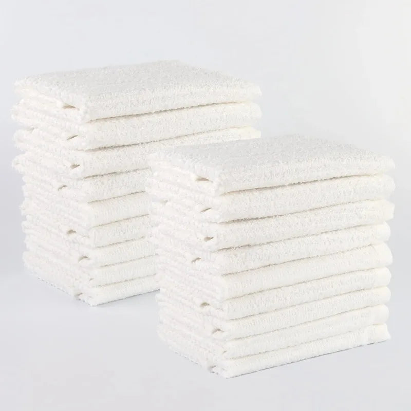 18-Piece Kitchen Bar Mop Dishcloth Set White Easy Care