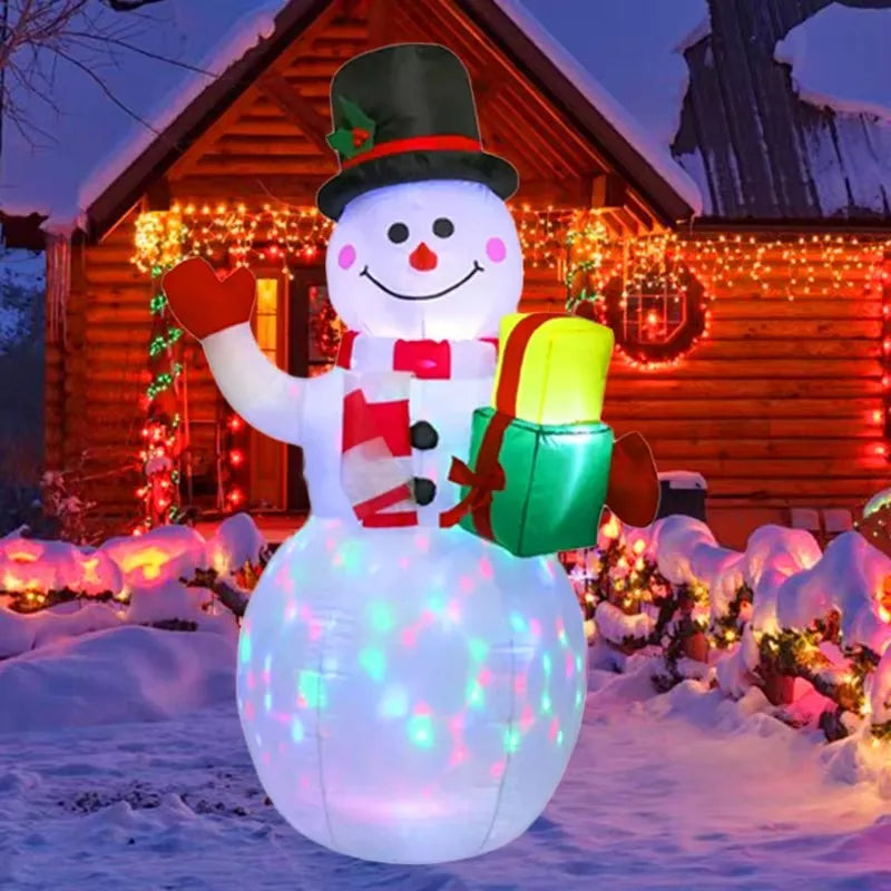1.5M Christmas Decoration Outdoor Inflatable Toys Snowman With LED Lights