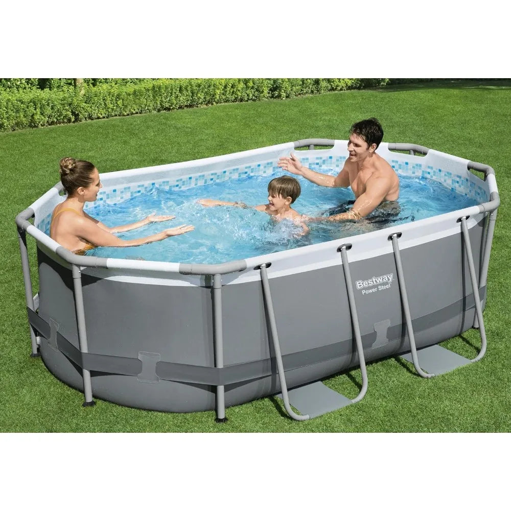 Oval Above Ground Pool Set (10' x 6'7" x 33")| Includes Filter Pump & ChemConnect Dispenser