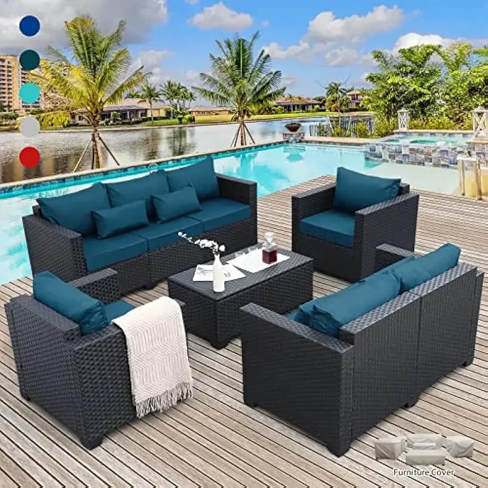 Outdoor Furniture 5 Pcs Set with 45" Fire Pit Table