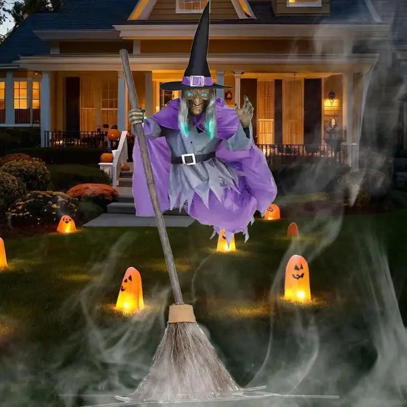6 Foot Flying Witch Decoration Halloween Props