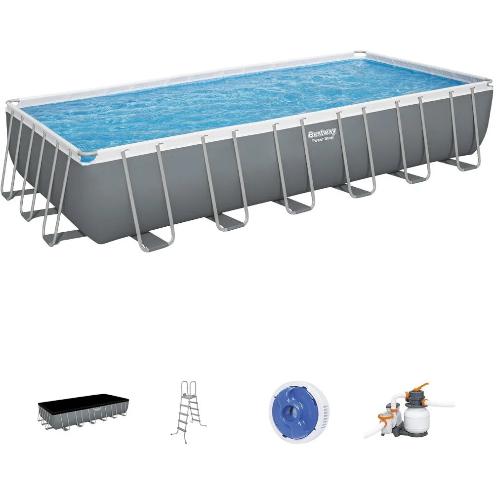 Oval Above Ground Pool Set (10' x 6'7" x 33")| Includes Filter Pump & ChemConnect Dispenser