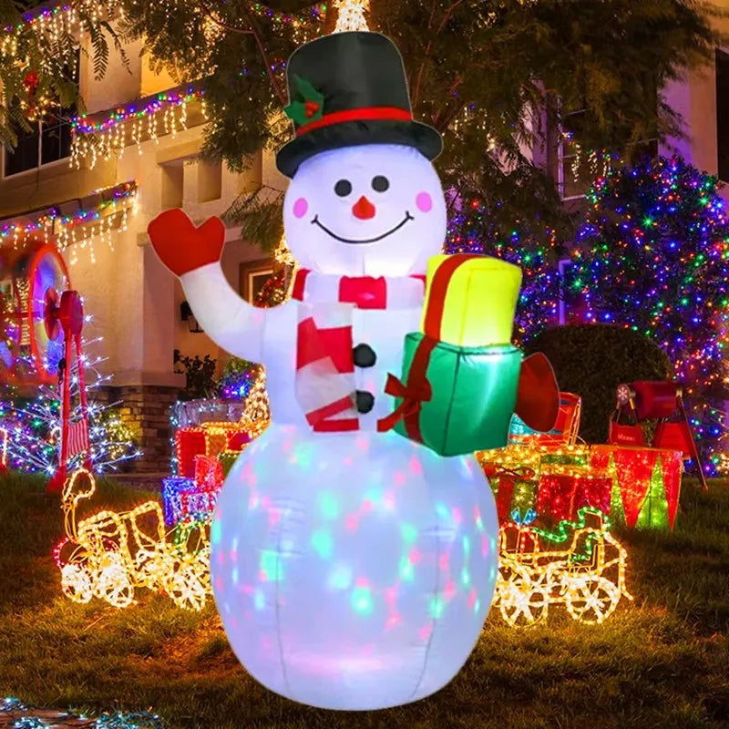 1.5M Christmas Decoration Outdoor Inflatable Toys Snowman With LED Lights