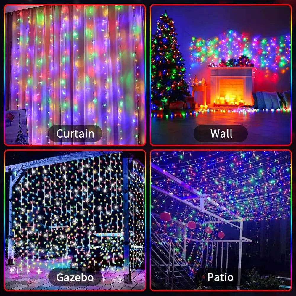 300 LED Solar String Light Outdoor Waterproof 8 Modes Fairy Light
