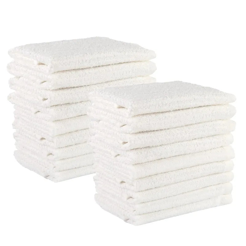 18-Piece Kitchen Bar Mop Dishcloth Set White Easy Care