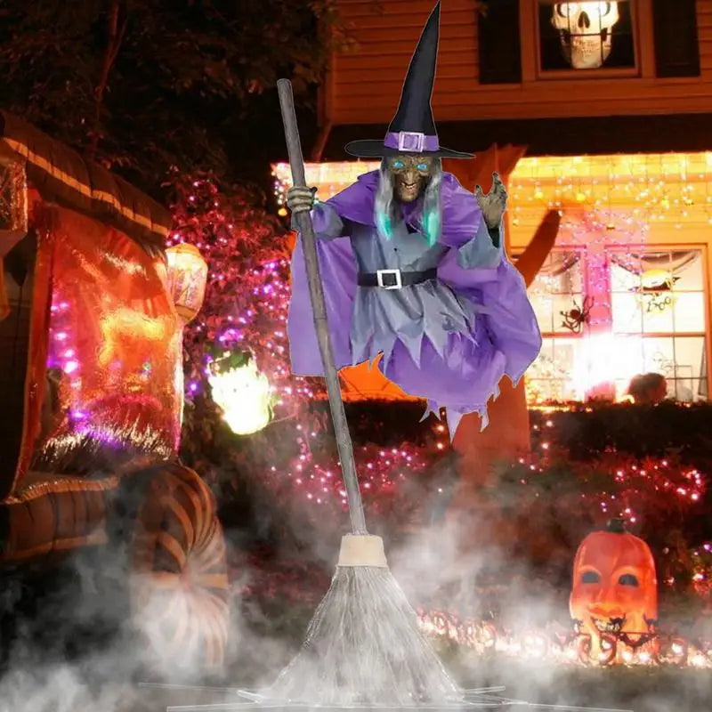 6 Foot Flying Witch Decoration Halloween Props