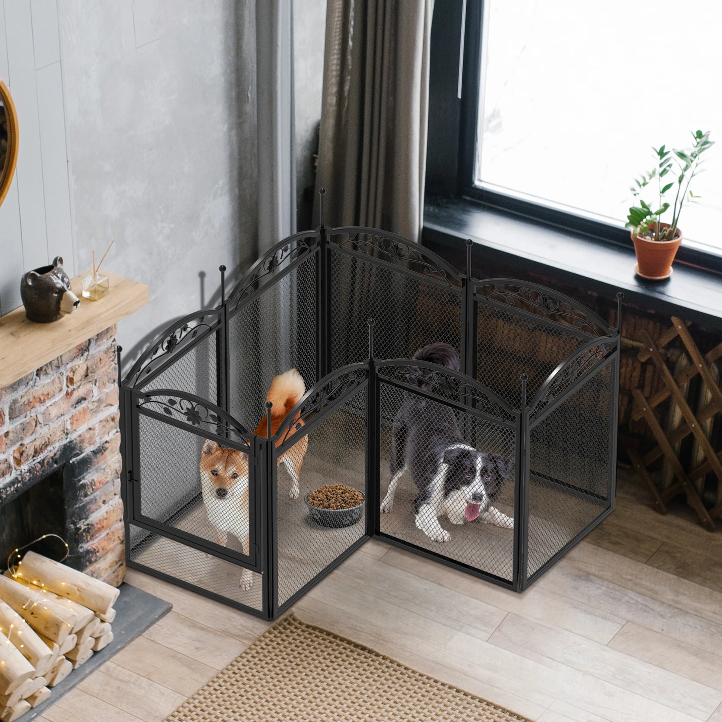 8 Panels DIY Heavy Duty Dog Playpen Pen Outdoor Indoor Dog Puppy Metal Fence