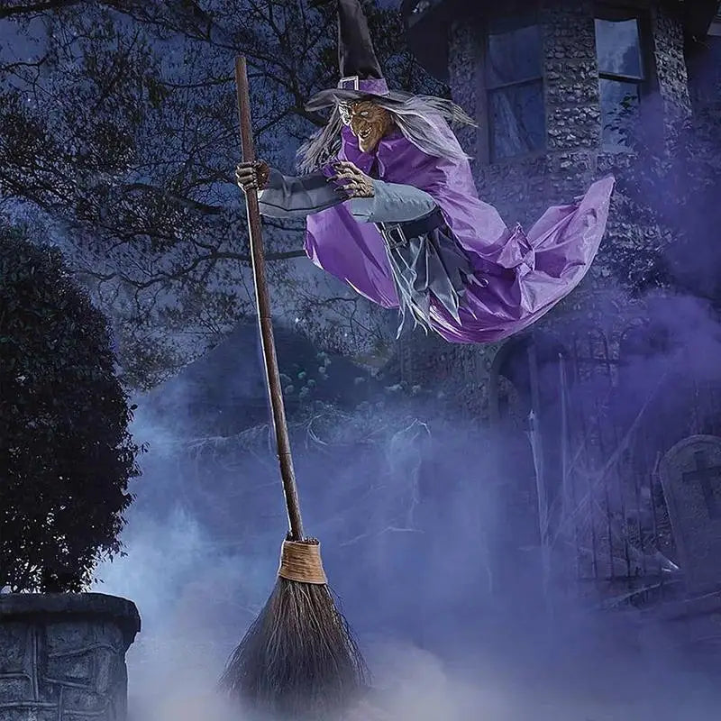 6 Foot Flying Witch Decoration Halloween Props