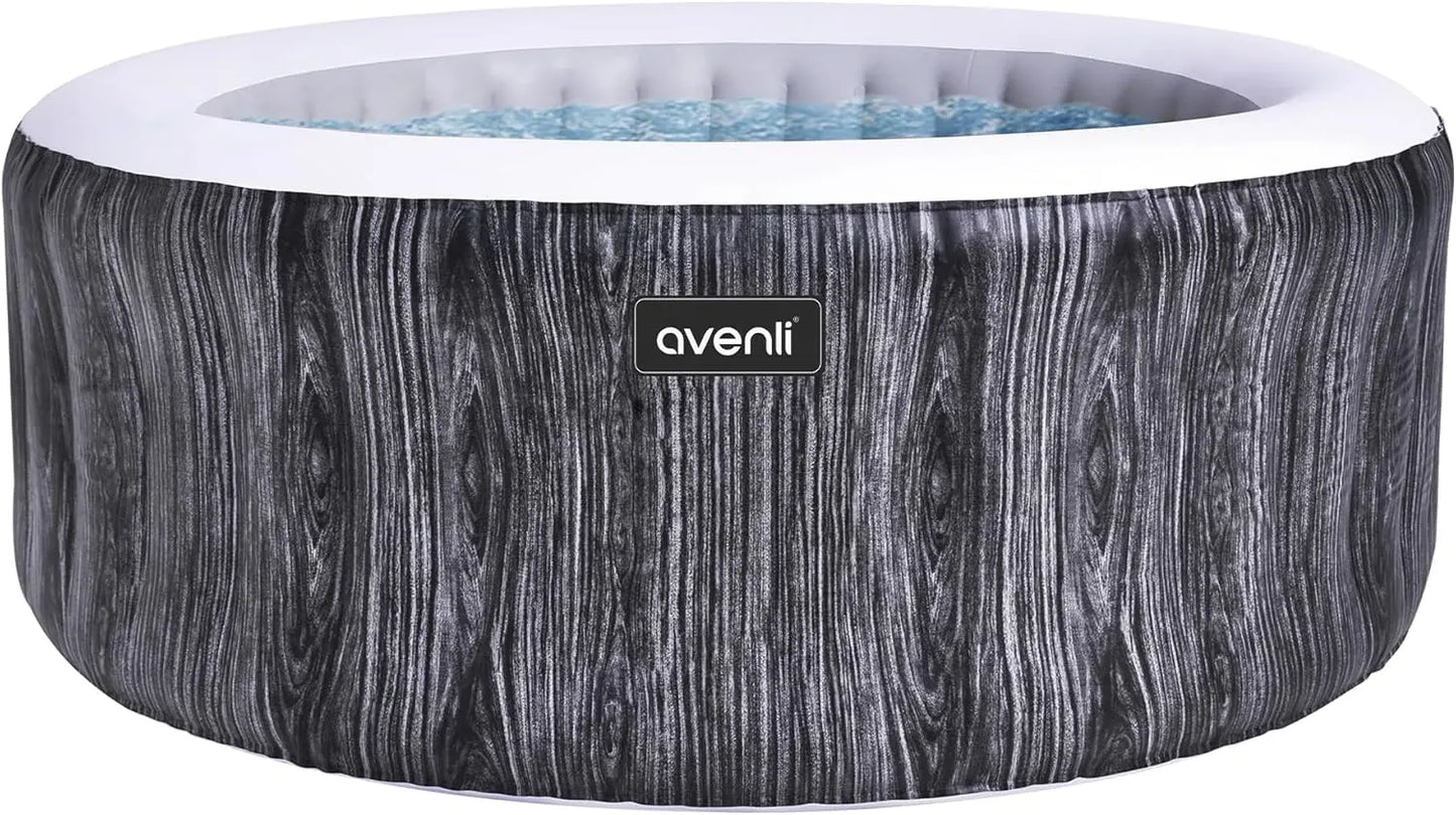 Inflatable Hot Tub w/Control Panel, Floor Protector & Cover, 3-Person