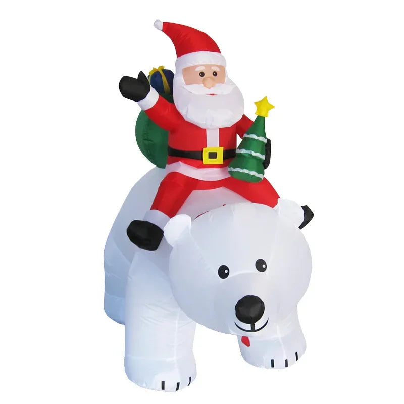 2.1x1.7M Christmas Inflatable Polar Bear Indoor Outdoor Backyard Party Garden