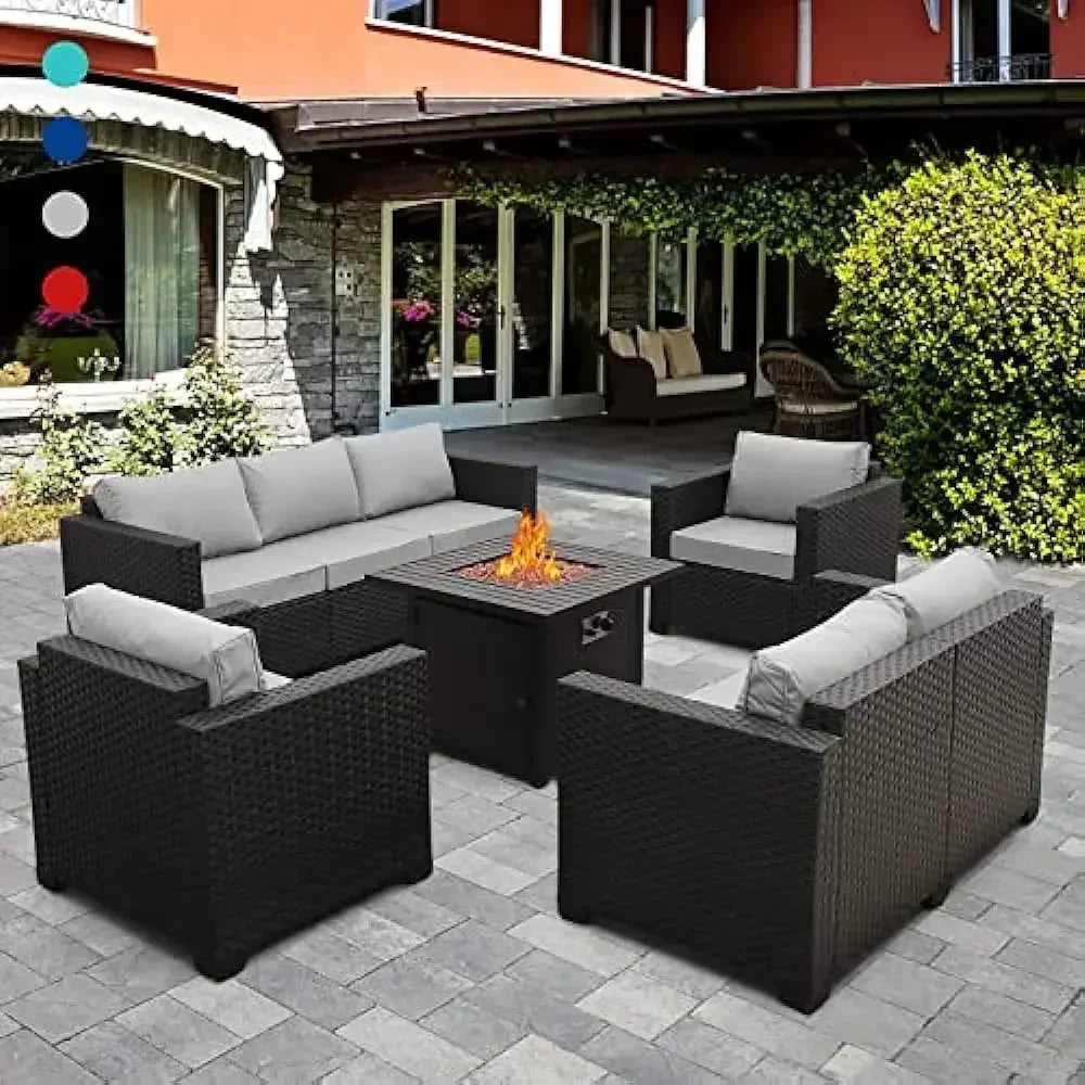 Outdoor Furniture 5 Pcs Set with 45" Fire Pit Table