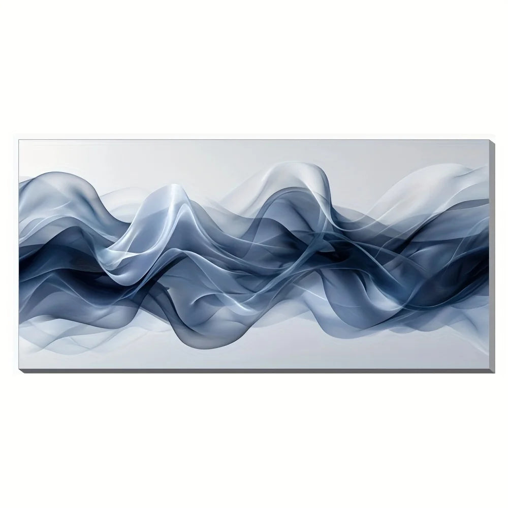 Art Deco Modern abstract Wavy canvas wall art, landscape framed painting