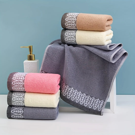 4pc Cotton Hand Towel Set for Bathroom, Absorbent & Quick-drying Shower Towel