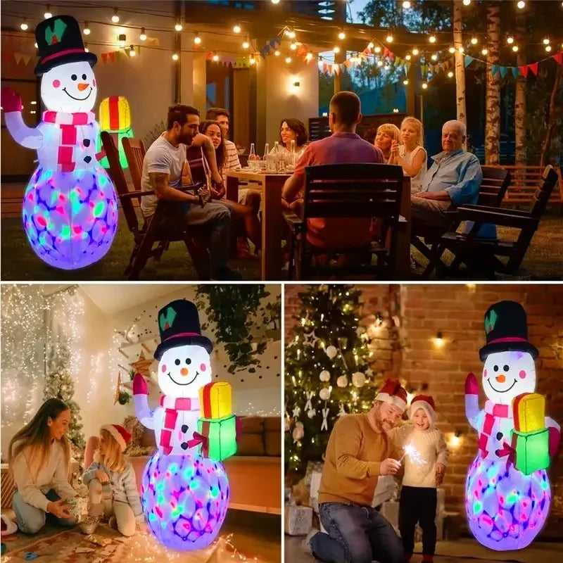 1.5M Christmas Decoration Outdoor Inflatable Toys Snowman With LED Lights