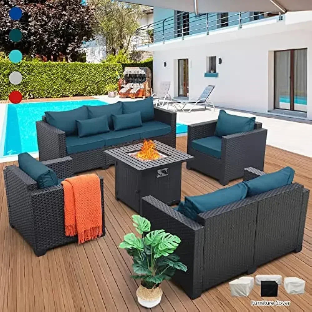 Outdoor Furniture 5 Pcs Set with 45" Fire Pit Table