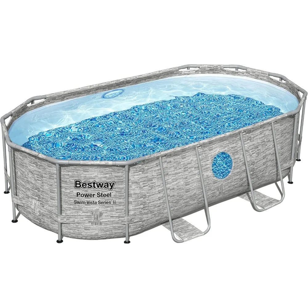 Oval Above Ground Pool Set (10' x 6'7" x 33")| Includes Filter Pump & ChemConnect Dispenser