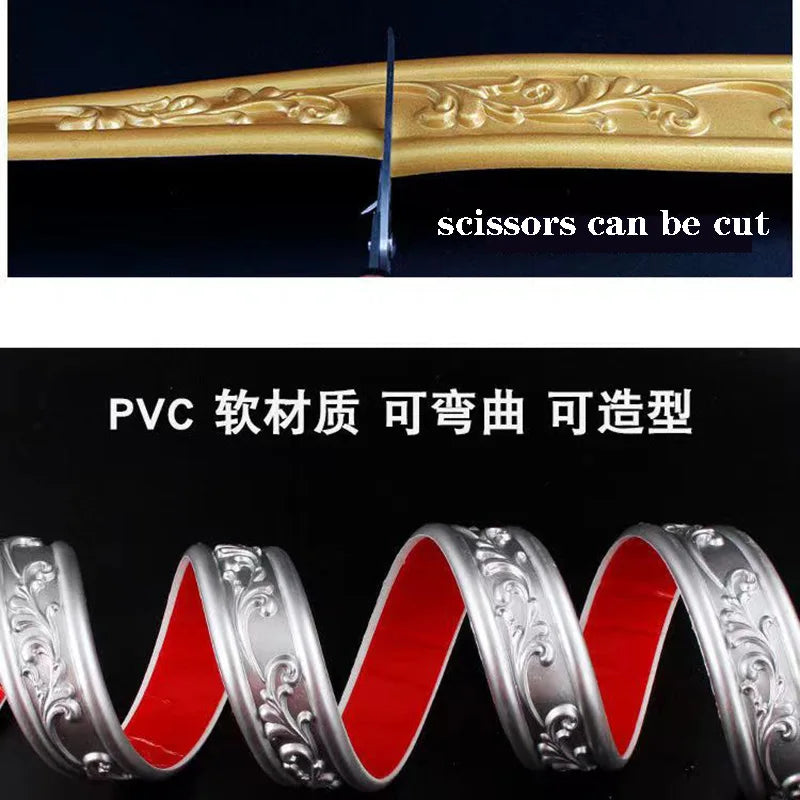 1M PVC Ceiling Decorative Soft Line Self-Adhesive Waterproof