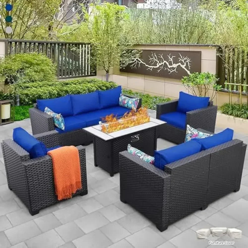 Outdoor Furniture 5 Pcs Set with 45" Fire Pit Table